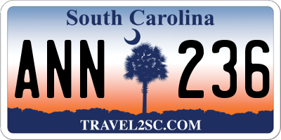 SC license plate ANN236