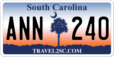 SC license plate ANN240