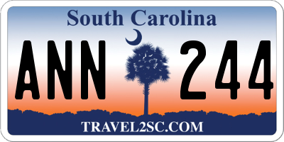 SC license plate ANN244