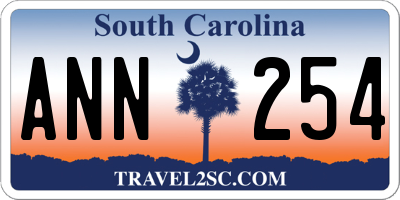 SC license plate ANN254