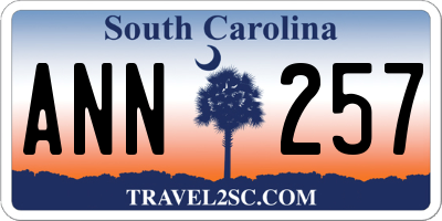 SC license plate ANN257