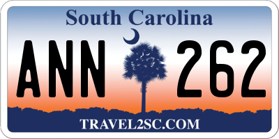 SC license plate ANN262