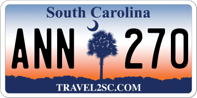 SC license plate ANN270
