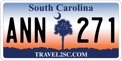 SC license plate ANN271
