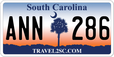 SC license plate ANN286
