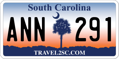 SC license plate ANN291