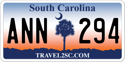 SC license plate ANN294