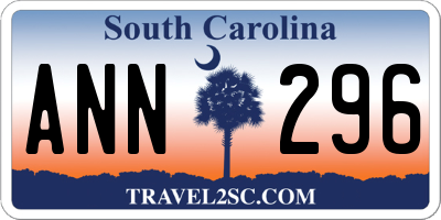 SC license plate ANN296