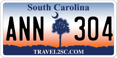 SC license plate ANN304