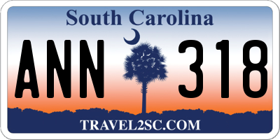 SC license plate ANN318