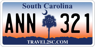 SC license plate ANN321