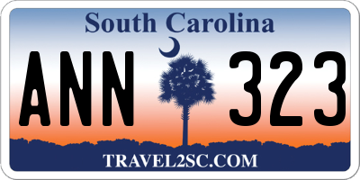 SC license plate ANN323