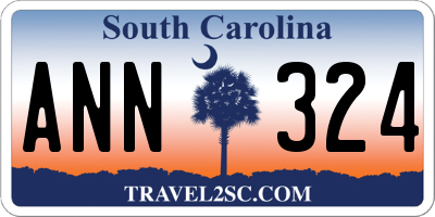 SC license plate ANN324