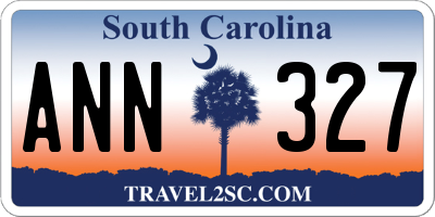 SC license plate ANN327