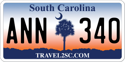 SC license plate ANN340