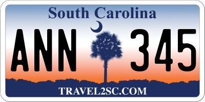 SC license plate ANN345