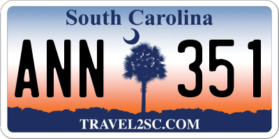 SC license plate ANN351