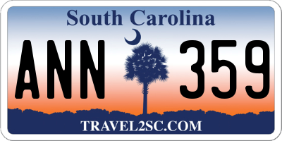 SC license plate ANN359