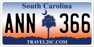 SC license plate ANN366