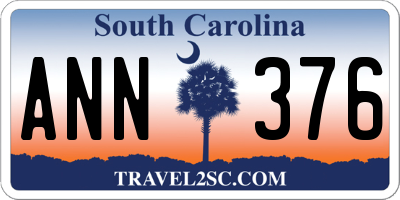 SC license plate ANN376
