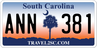 SC license plate ANN381
