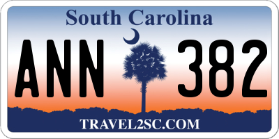 SC license plate ANN382