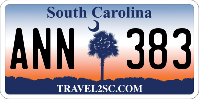 SC license plate ANN383