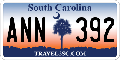 SC license plate ANN392