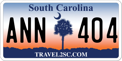 SC license plate ANN404