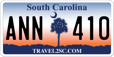 SC license plate ANN410