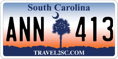 SC license plate ANN413