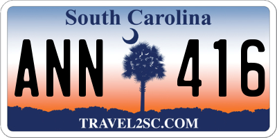 SC license plate ANN416