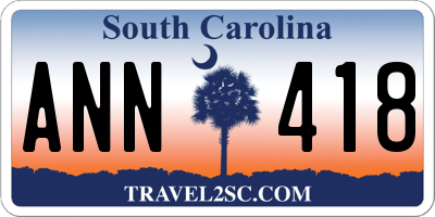 SC license plate ANN418