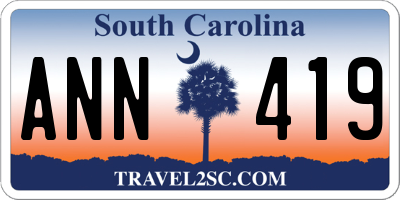 SC license plate ANN419