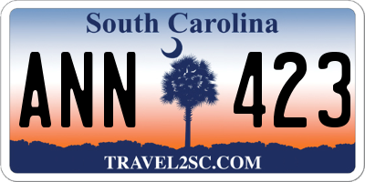 SC license plate ANN423