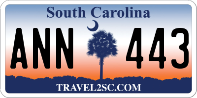 SC license plate ANN443