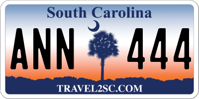 SC license plate ANN444