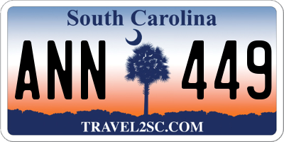 SC license plate ANN449