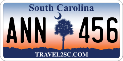 SC license plate ANN456