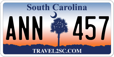 SC license plate ANN457