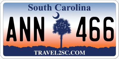 SC license plate ANN466