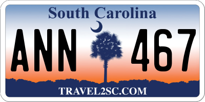 SC license plate ANN467