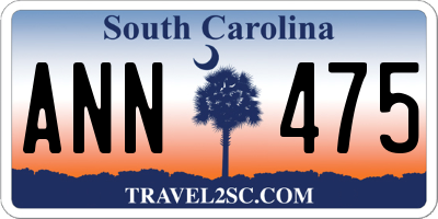 SC license plate ANN475