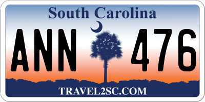 SC license plate ANN476