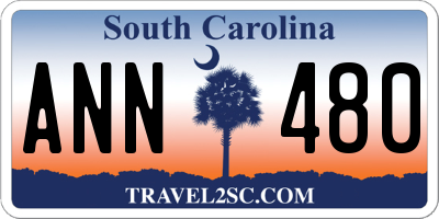 SC license plate ANN480