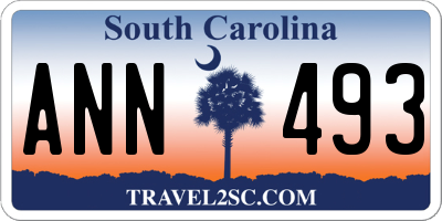 SC license plate ANN493