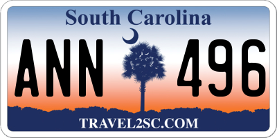 SC license plate ANN496