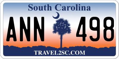 SC license plate ANN498