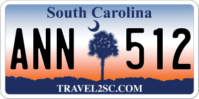 SC license plate ANN512