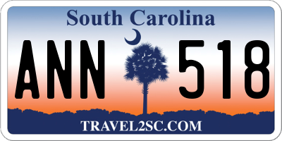 SC license plate ANN518